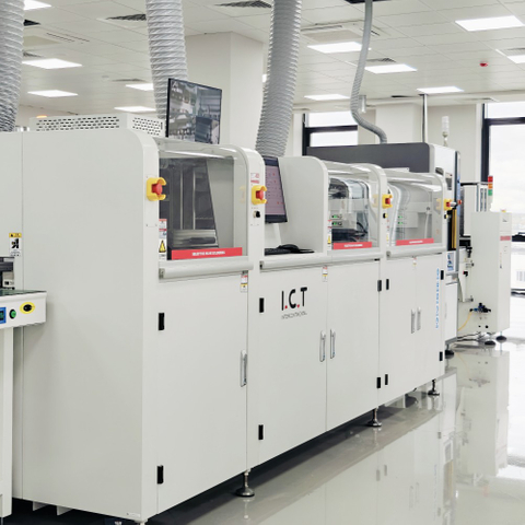 ICT-SS550P1 | Teljesen automatikus online PCB szelektív hullámos forrasztógép 2 forrasztóedénnyel 