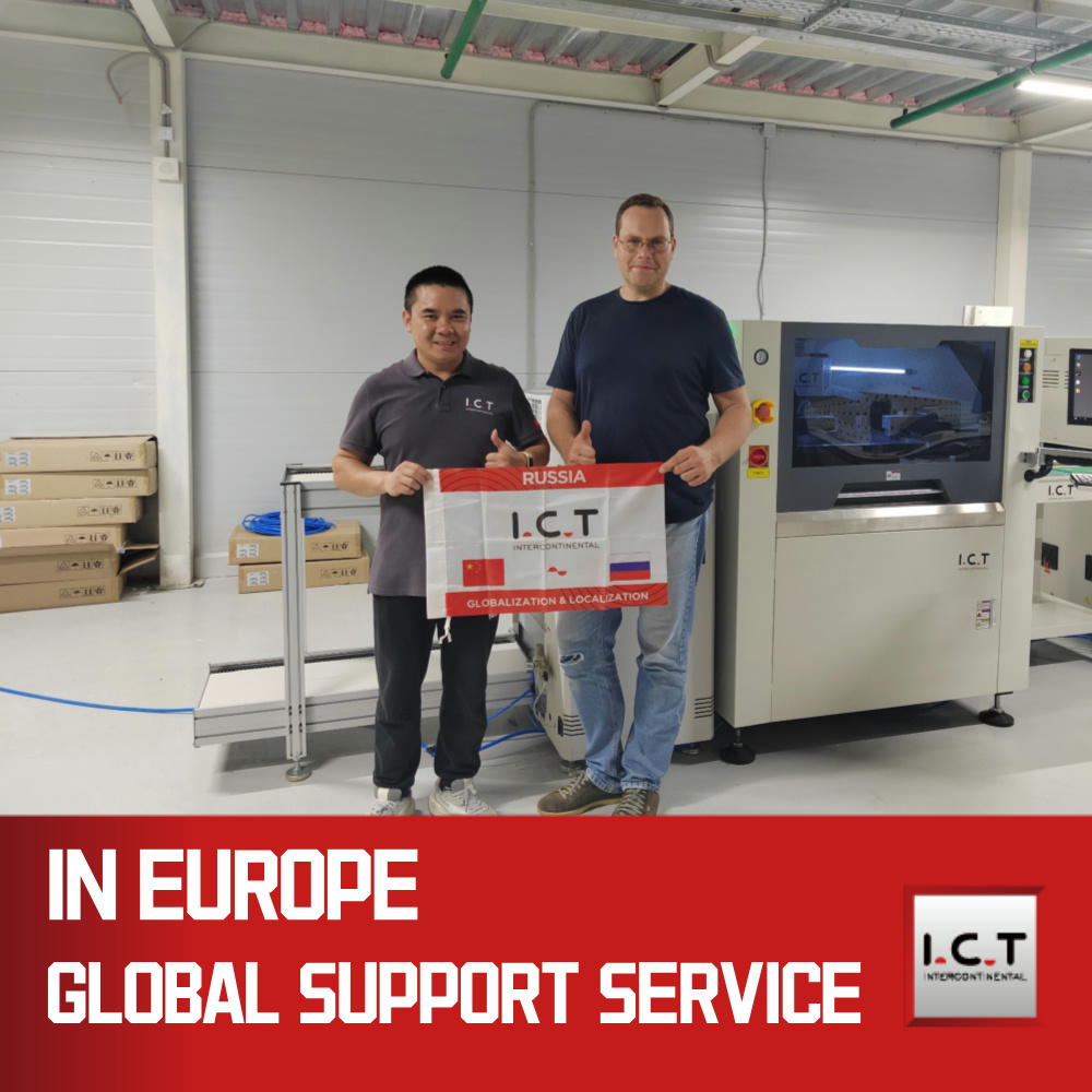 Teljesen automatikus SMT PCB képernyős stencilnyomtatógép Automata ICT-5151 modell 