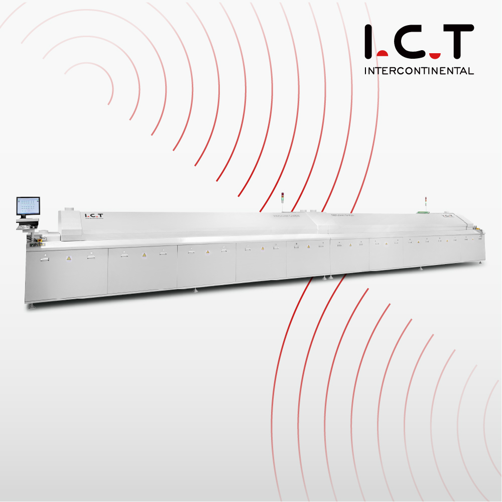 ICT Reflow Oven SMT gép 450 széles PCB mérettel