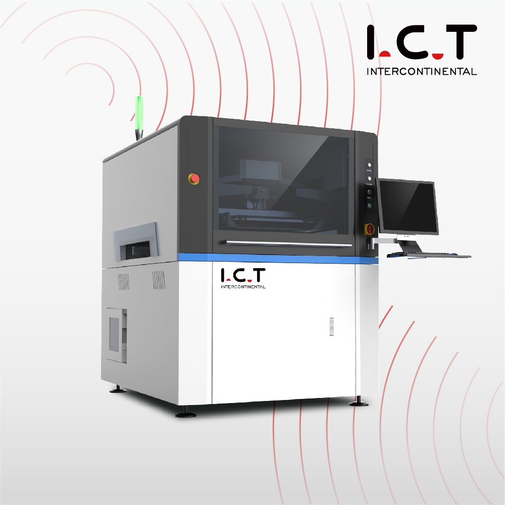 Forrasztópaszta SMT Stencil Printer SMD Teljesen Automata Modell ICT-1200mm