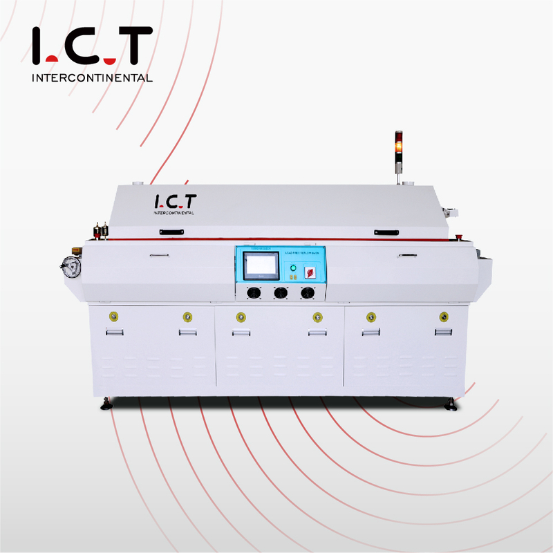 ICT-T6 |LED SMD Reflow forrasztó sütő hőprofilozó SMD Reflow gép