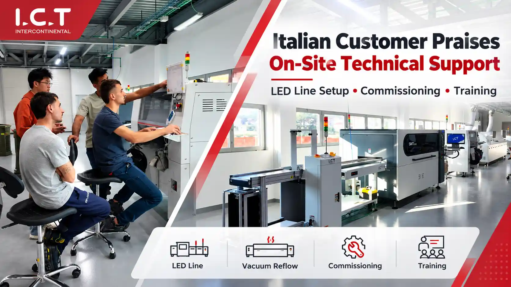 Az olasz LED-gy&aacute;rt&oacute; dics&eacute;ri az ICT helysz&iacute;ni műszaki t&aacute;mogat&aacute;s&aacute;t az &uacute;j LED-gy&aacute;rt&aacute;shoz Line.webp